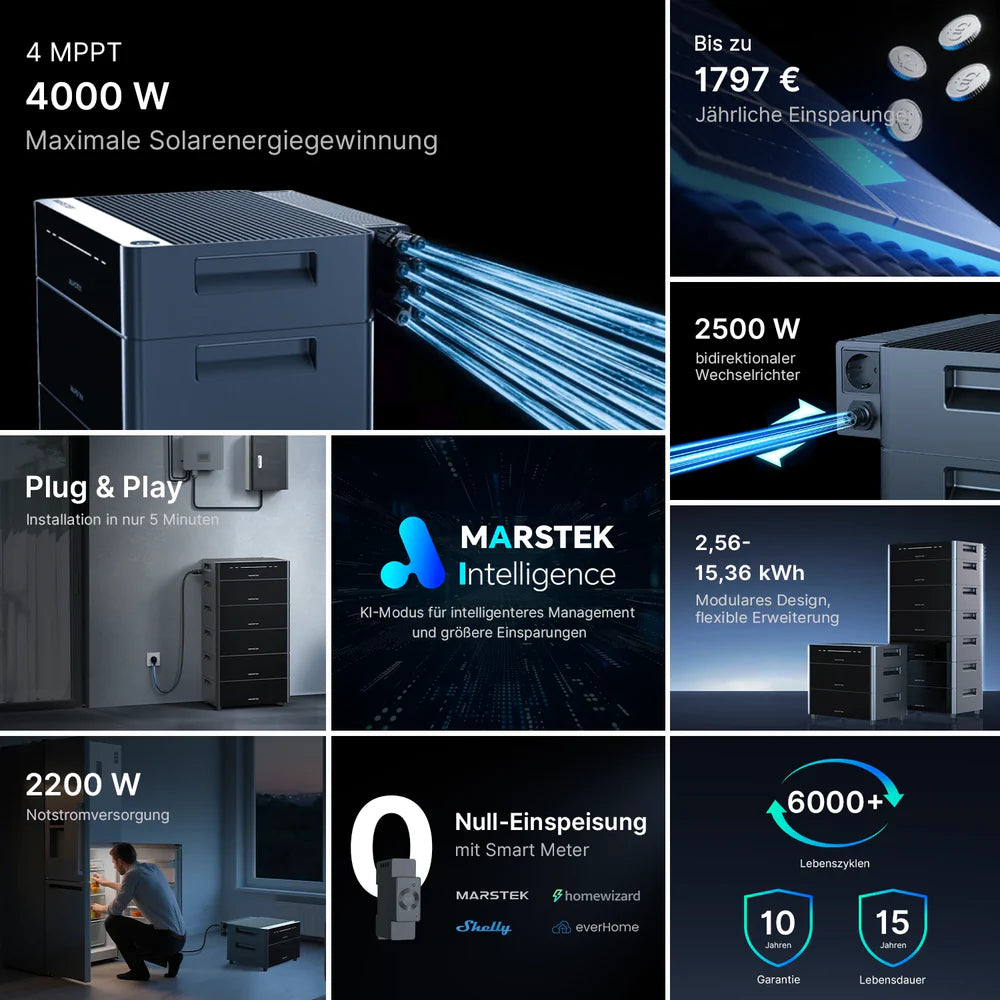 Marstek Venus D All-in-One Balkonkraftwerk-Speicher